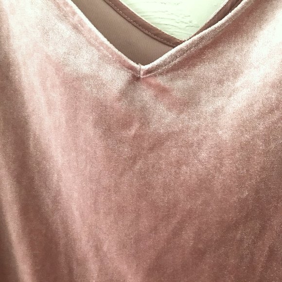 GIBSON x GLAM SQUAD Tara Bow Detail Velvet Top S - Picture 6 of 8